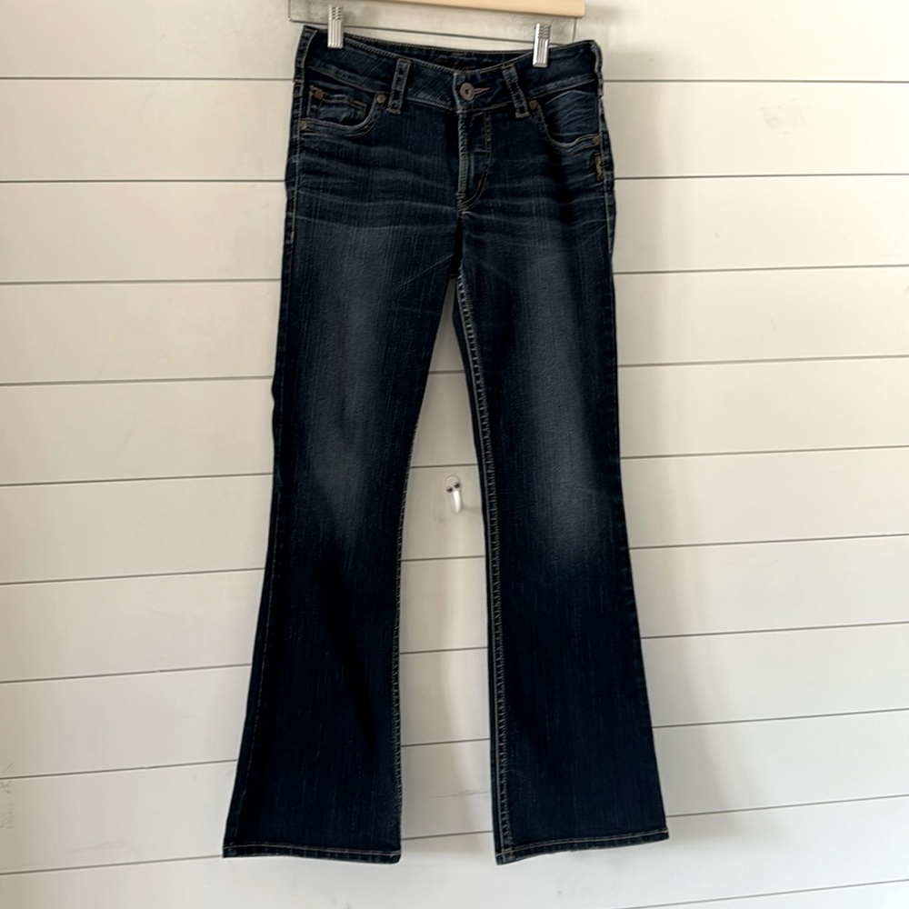 Y2K Silver Size 27/30 Suki slim Bootcut Vintage 2000 Low Rise